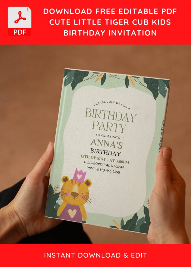 Invitation Template of (Free Editable PDF) Little Cub Birthday Invitation Templates 6