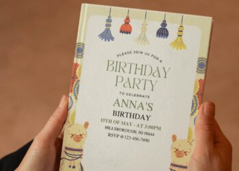 (Free Editable PDF) Adorable & Chic Llama Birthday Invitation Templates