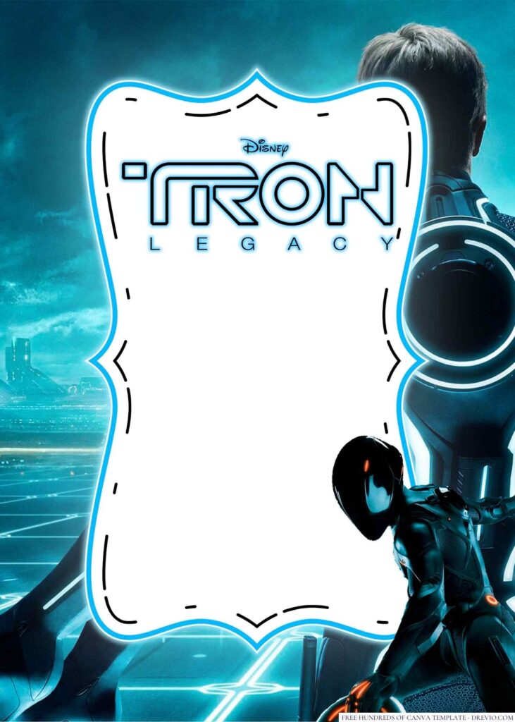 Invitation Template of 22+ Tron Legacy Canva Birthday Invitation Templates 3