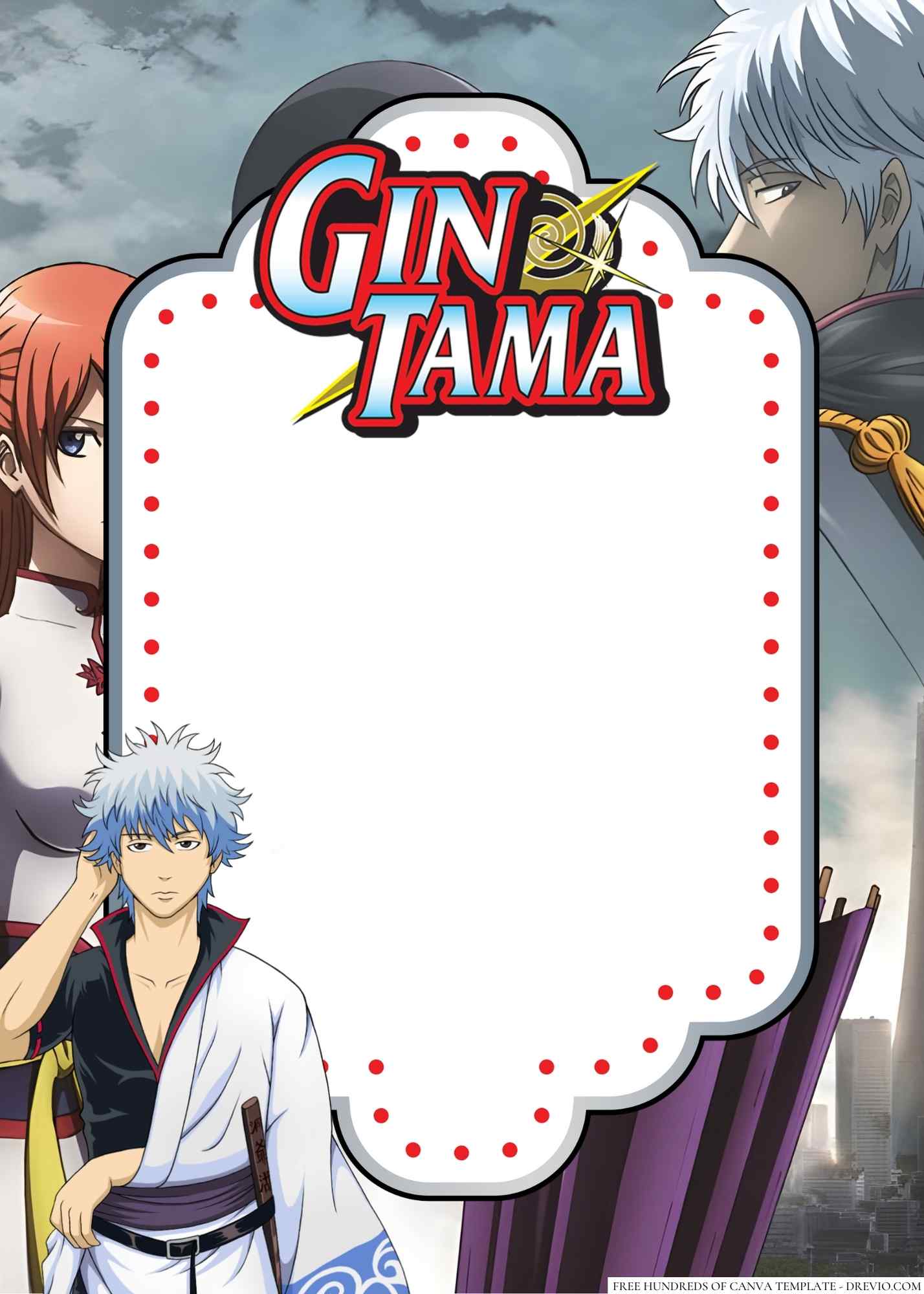 18+ Gintama Canva Birthday Invitation Templates - Drevio : Free And ...