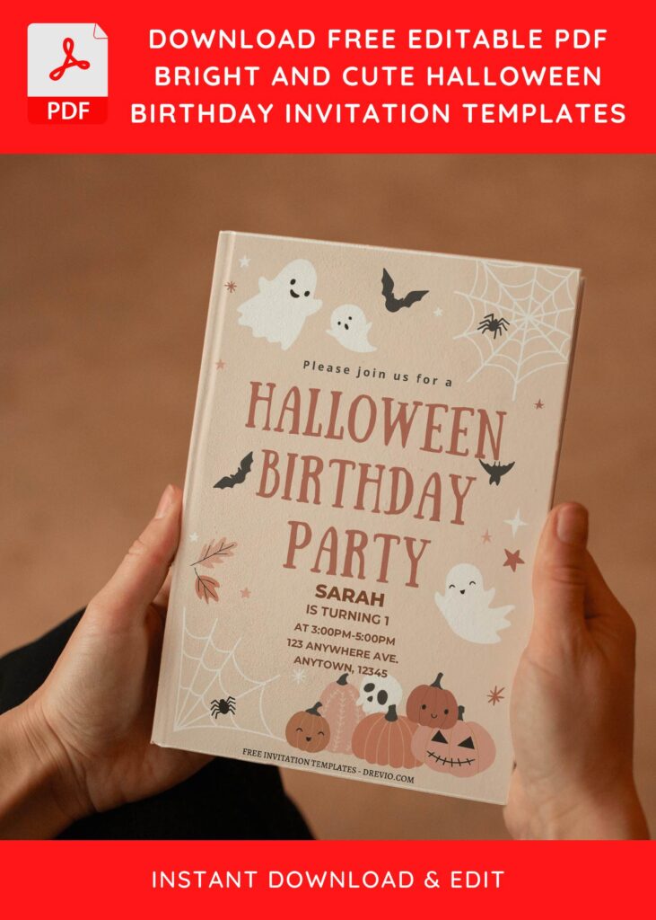 Invitation Template of (Free Editable PDF) Spooktacular Halloween Birthday Invitation Templates 6