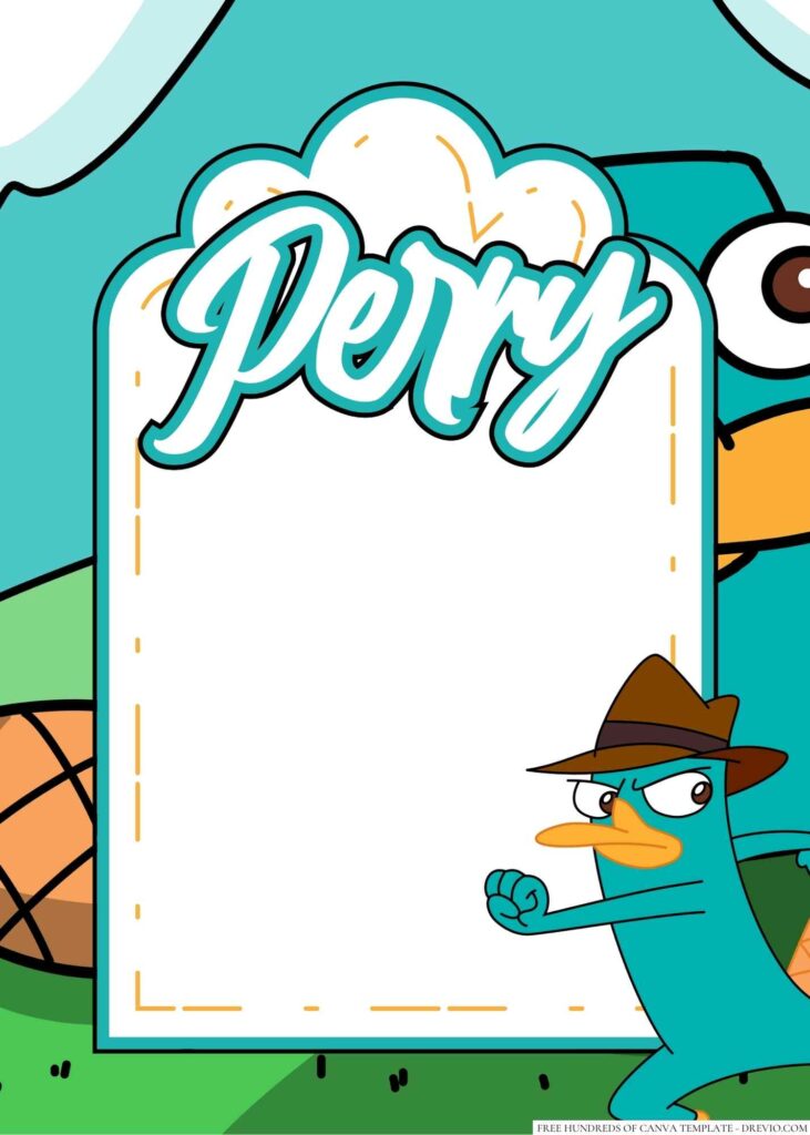 Invitation Template of 20+ Perry the Platypus Canva Birthday Invitation Templates 3