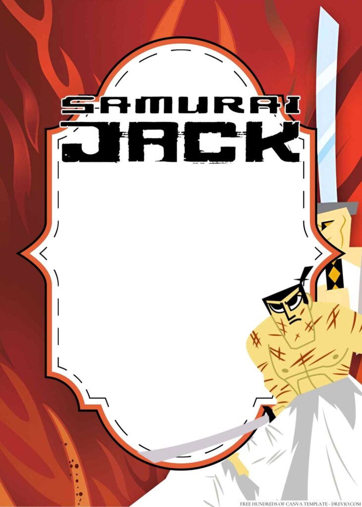 Invitation Template of 22+ Samurai Jack Canva Birthday Invitation Templates 3