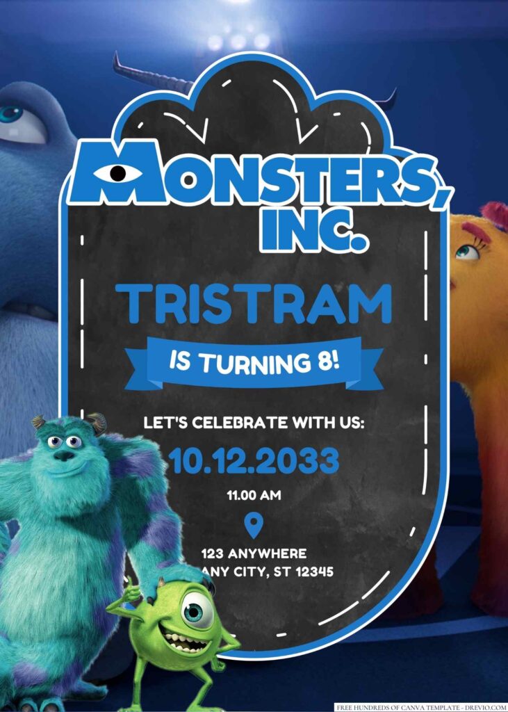 Monsters, Inc. Birthday Invitation