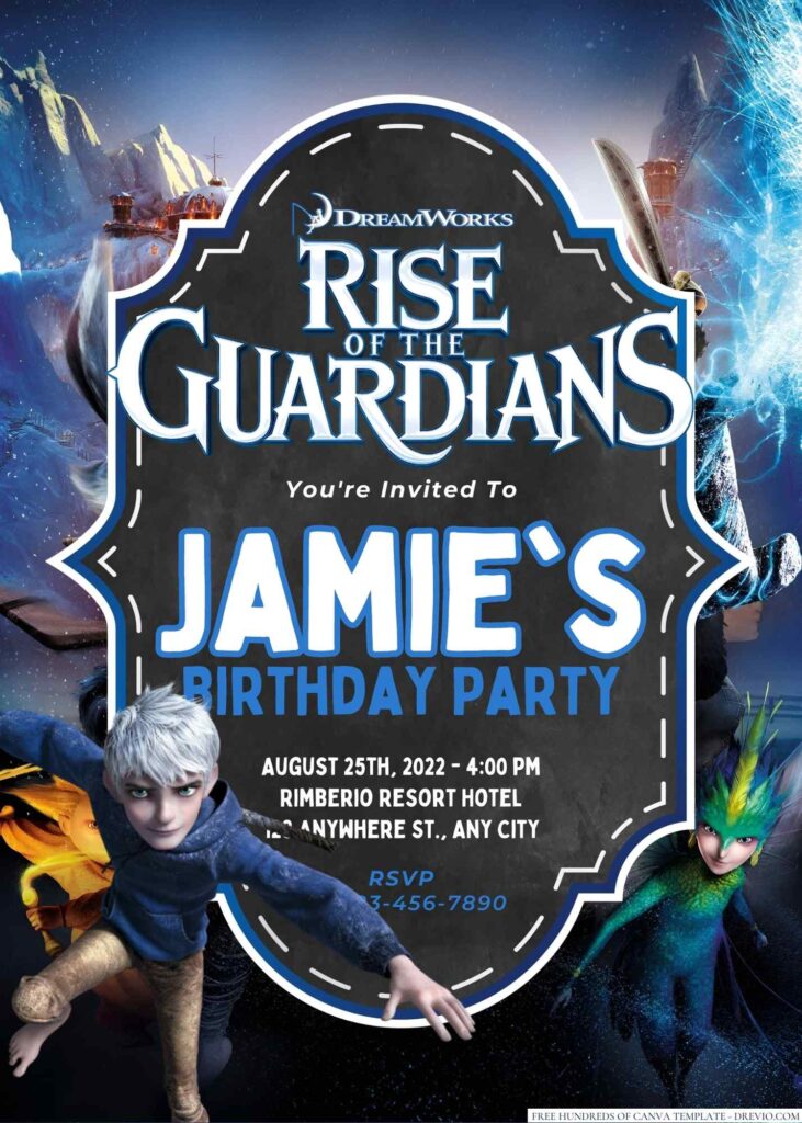 Rise of the Guardians Birthday Invitation