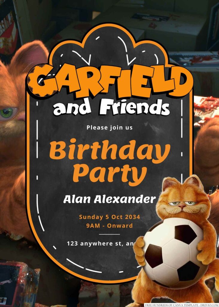 Garfield Birthday Invitation