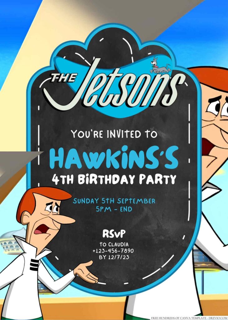 George Jetson Birthday Invitation