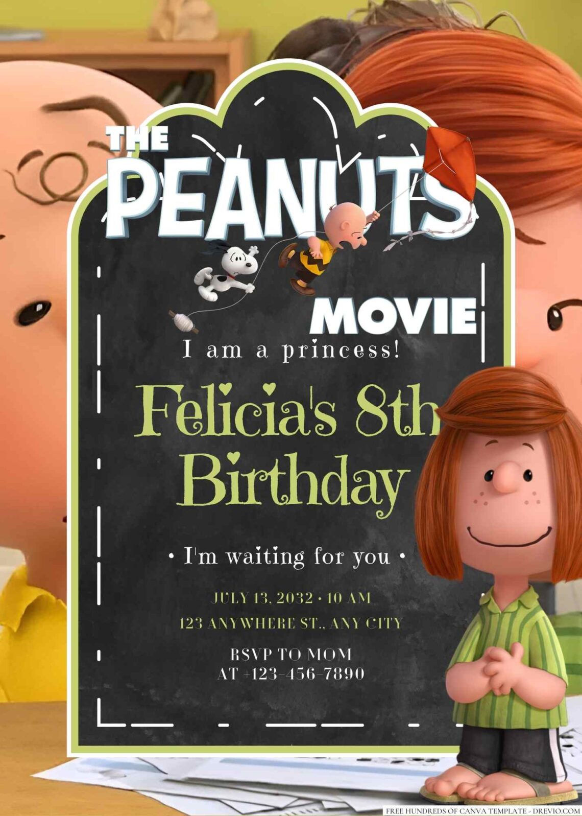 Peppermint Patty Birthday Invitation | Download Hundreds FREE PRINTABLE ...