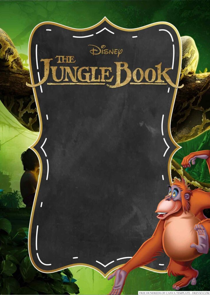 Invitation Template of 16+ The Jungle Book Canva Birthday Invitation Templates 4