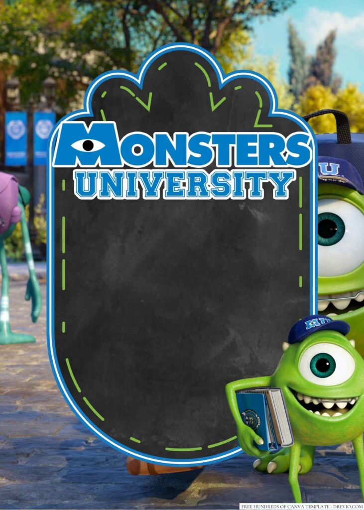 Invitation Template of 16+ Monsters University Canva Birthday Invitation Templates 4