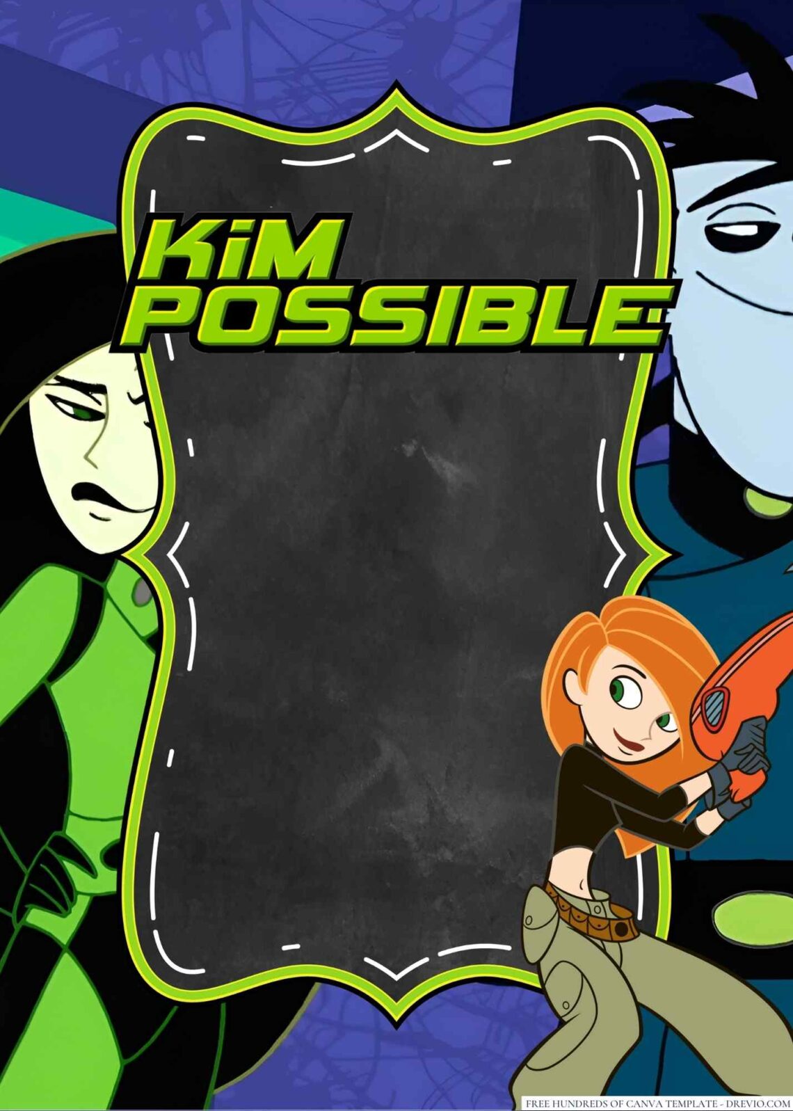 Kim Possible A Sitch In Time Canva Birthday Invitation Templates Download Hundreds FREE