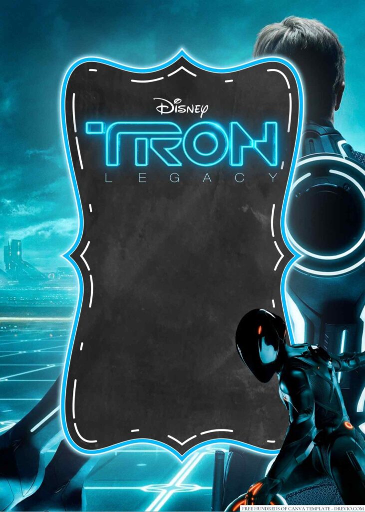 Invitation Template of 22+ Tron Legacy Canva Birthday Invitation Templates 4