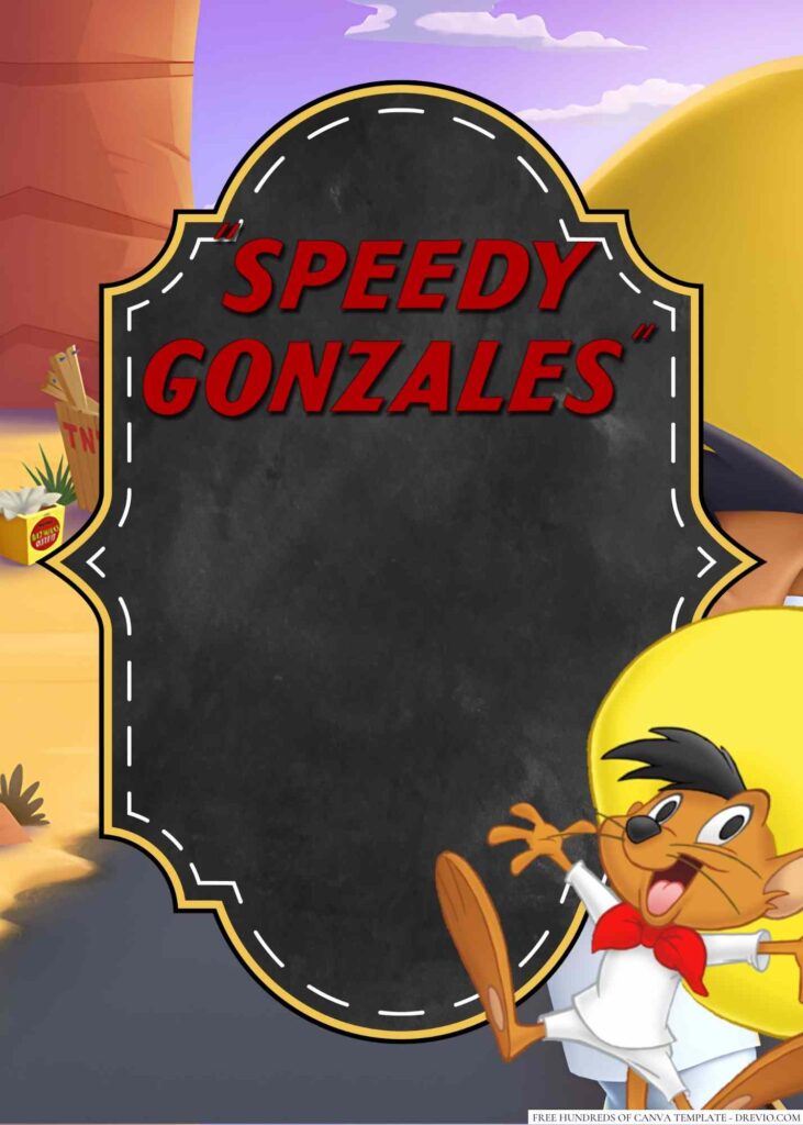 Invitation Template of 16+ Speedy Gonzales Canva Birthday Invitation Templates 4