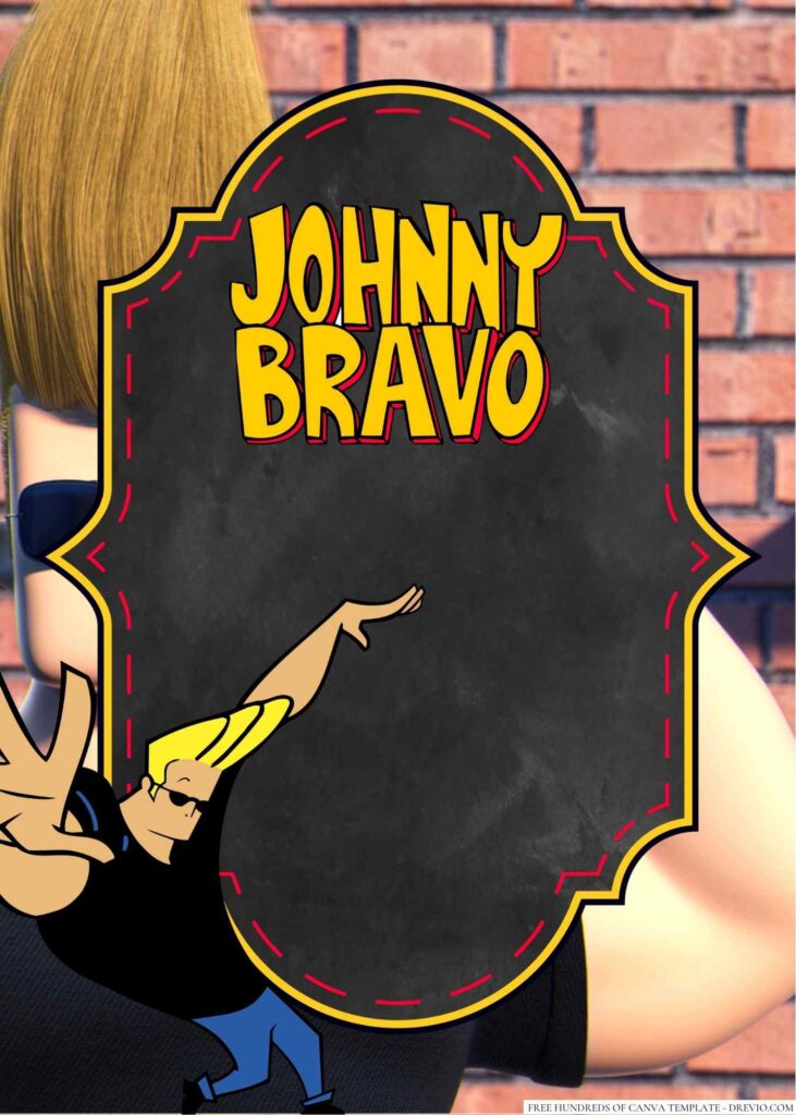 Invitation Template of 20+ Johnny Bravo Canva Birthday Invitation Templates 4