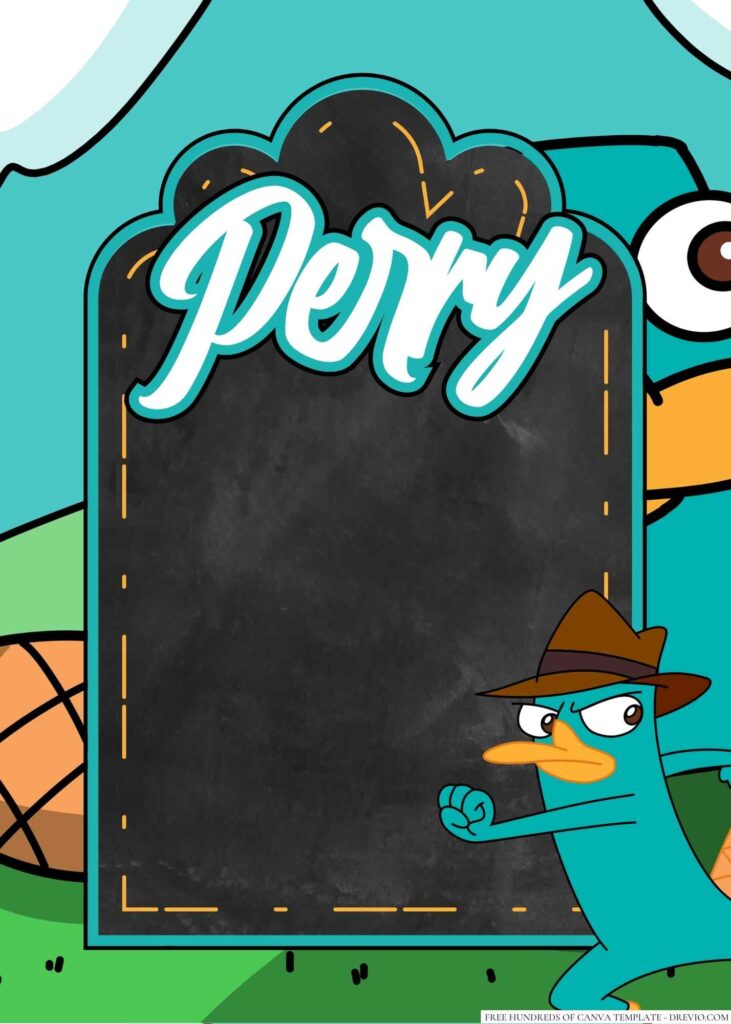 Invitation Template of 20+ Perry the Platypus Canva Birthday Invitation Templates 4