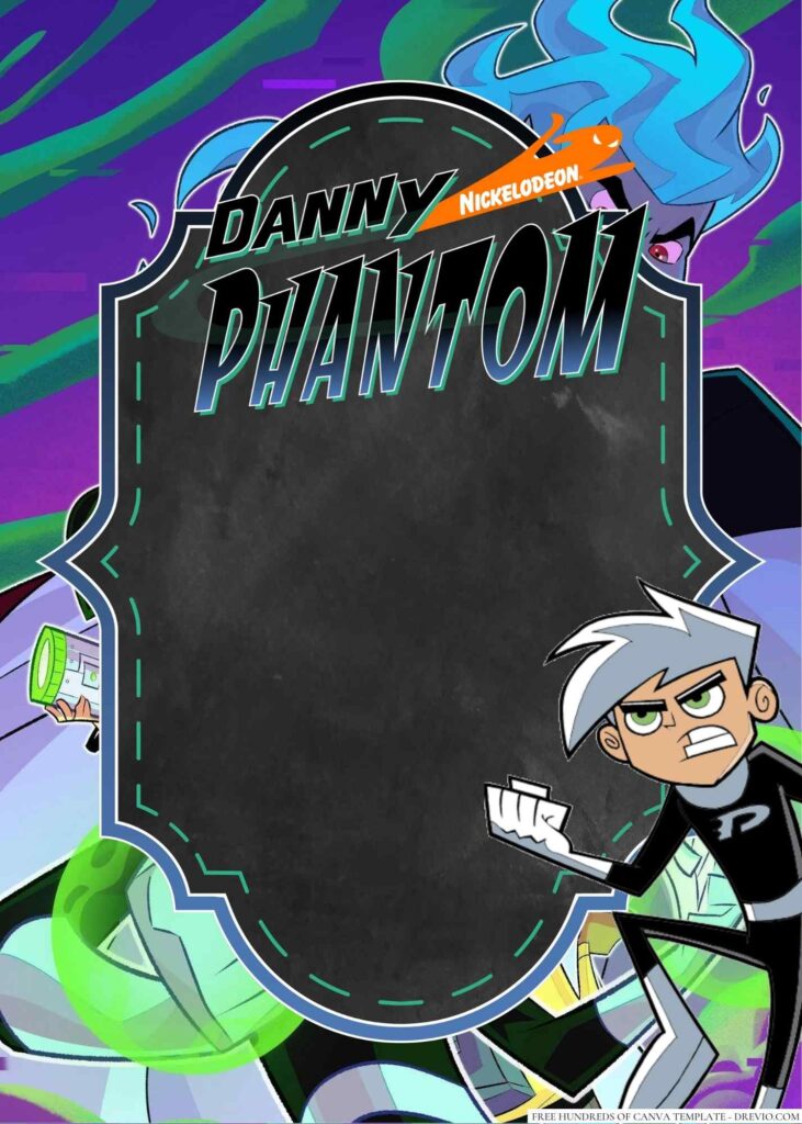 Invitation Template of 22+ Danny Phantom Canva Birthday Invitation Templates 4