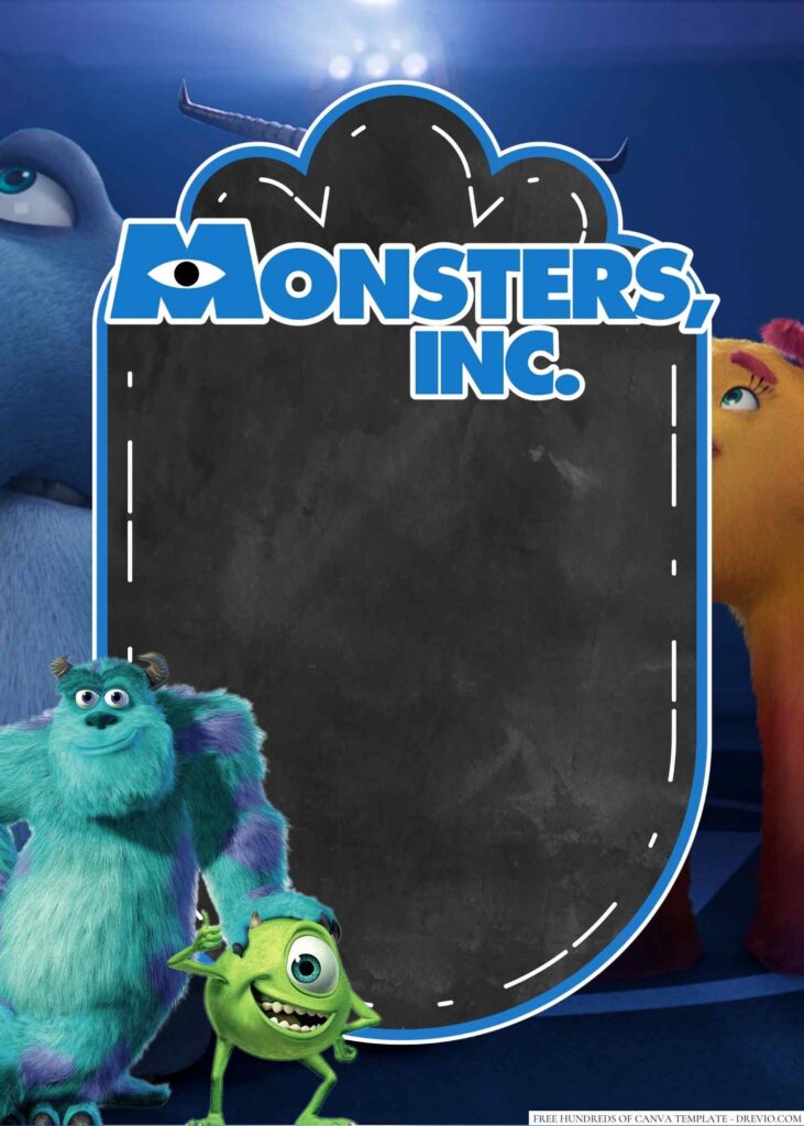 Invitation Template of 16+ Monsters, Inc. Canva Birthday Invitation Templates 4