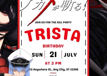Akame ga Kill! Birthday Invitation