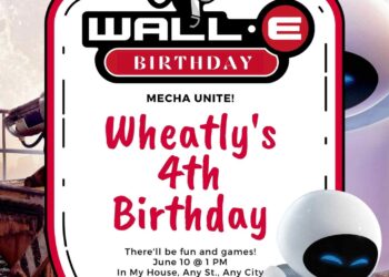 WALL-E Birthday Invitation