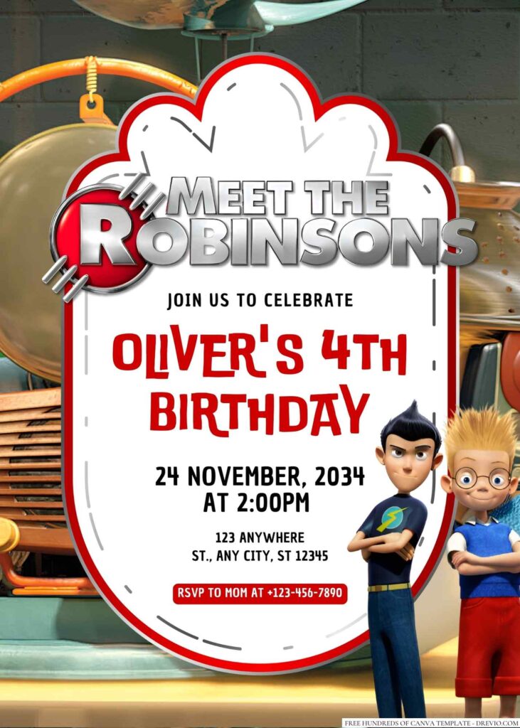 Meet the Robinsons Birthday Invitation