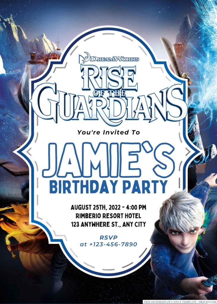 Rise of the Guardians Birthday Invitation