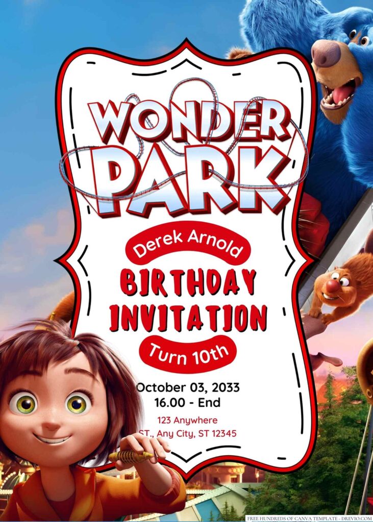 Wonder Park Birthday Invitation 