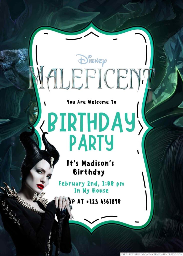 Maleficent Birthday Invitation