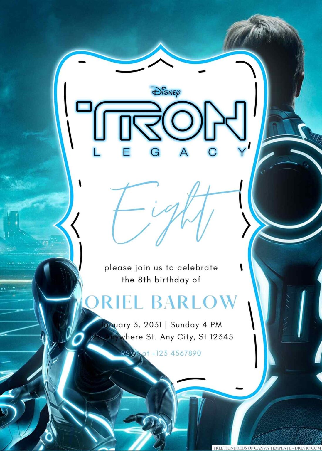 Tron Legacy Birthday Invitation | Download Hundreds FREE PRINTABLE ...