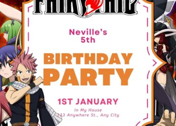 Fairy Tail Birthday Invitation