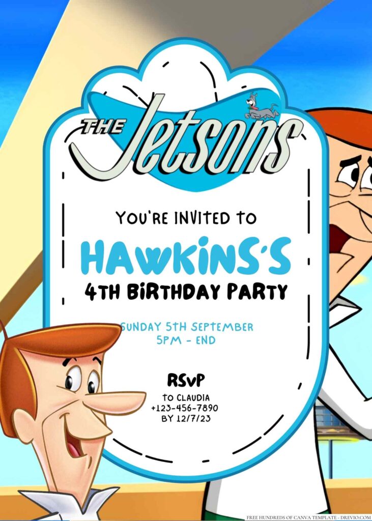 George Jetson Birthday Invitation