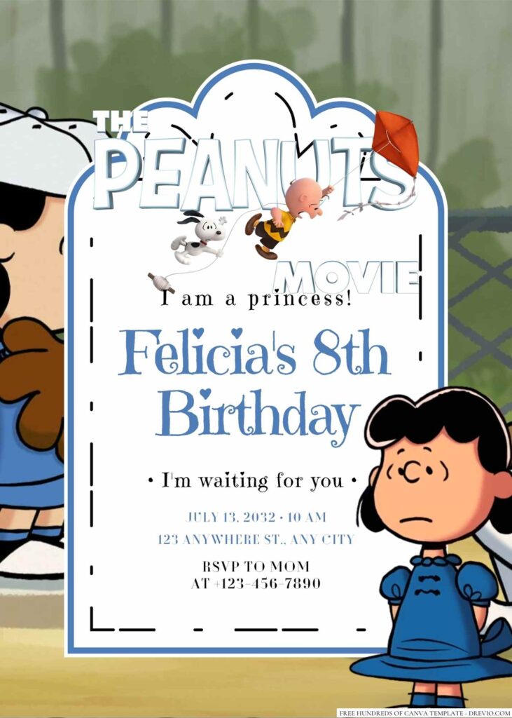 Lucy van Pelt Birthday Invitation