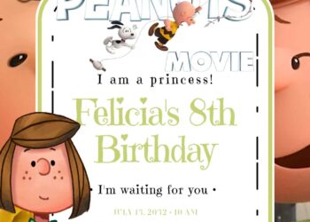 Peppermint Patty Birthday Invitation