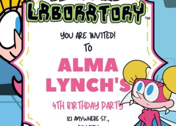 Dee Dee (Dexter's Laboratory) Birthday Invitation