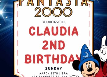 Fantasia Birthday Invitation