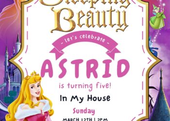 Sleeping Beauty Birthday Invitation