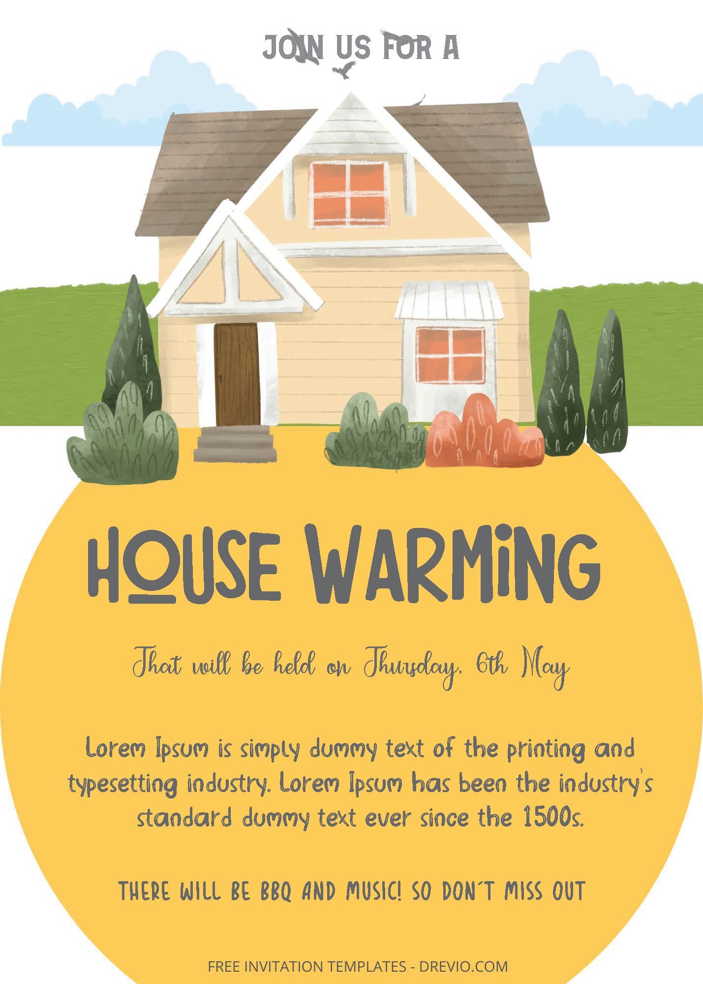 ( Free Editable PDF ) Housewarming Party Invitation Templates Two