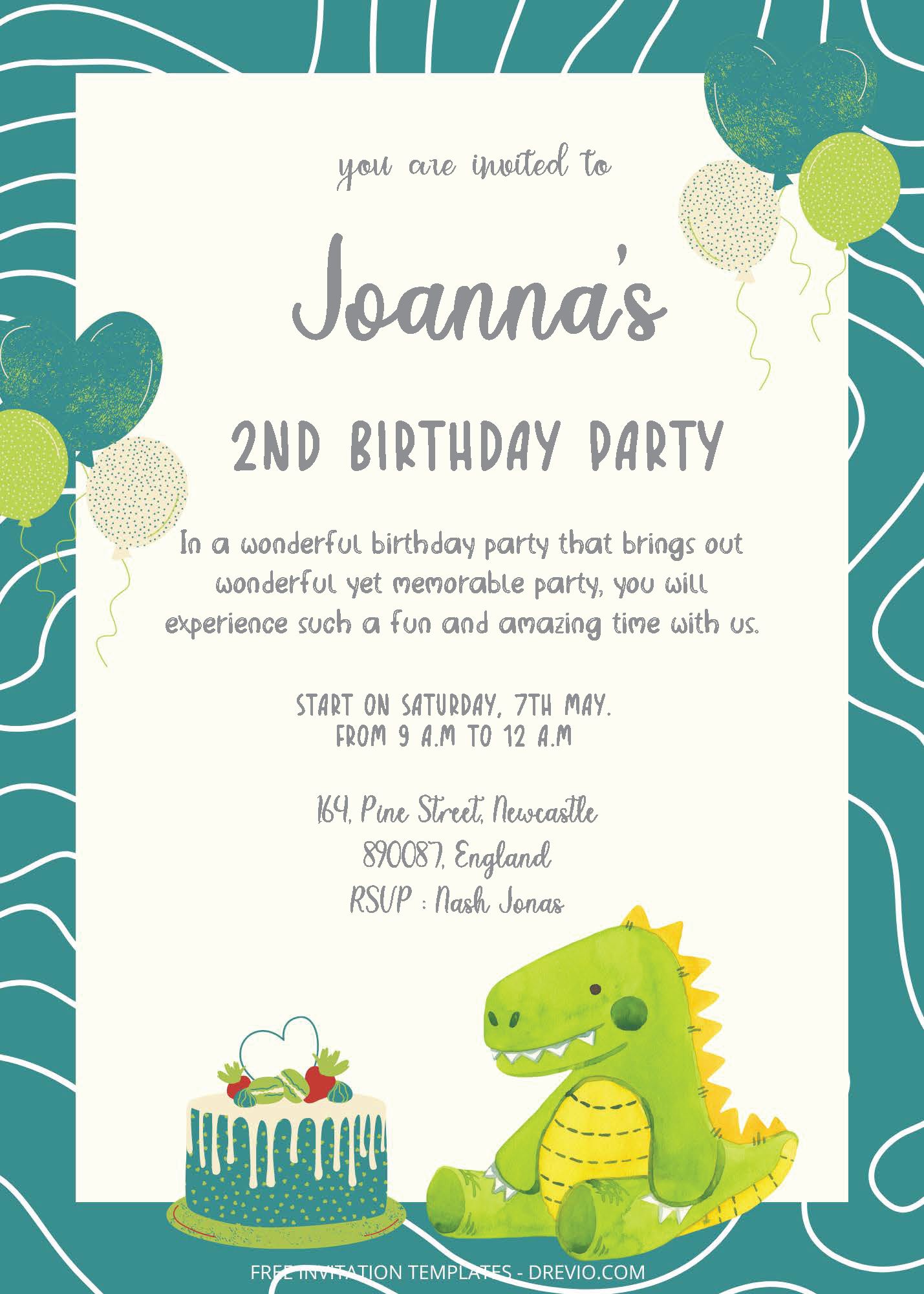 ( Free Editable PDF ) Toy Party Birthday Invitation Templates One