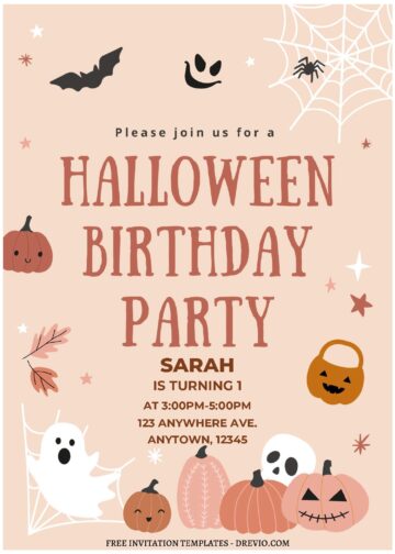 (Free Editable PDF) Spooktacular Halloween Birthday Invitation ...