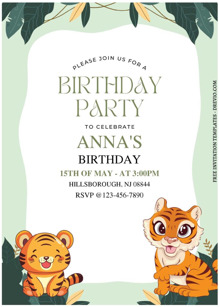 Invitation Template of (Free Editable PDF) Little Cub Birthday Invitation Templates 1