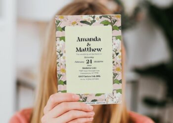 (Free Editable PDF) Hello Spring Floral Wedding Invitation Templates G