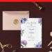 (Free Editable PDF) Dreamy Watercolor Purple & Blue Floral Wedding Invitation