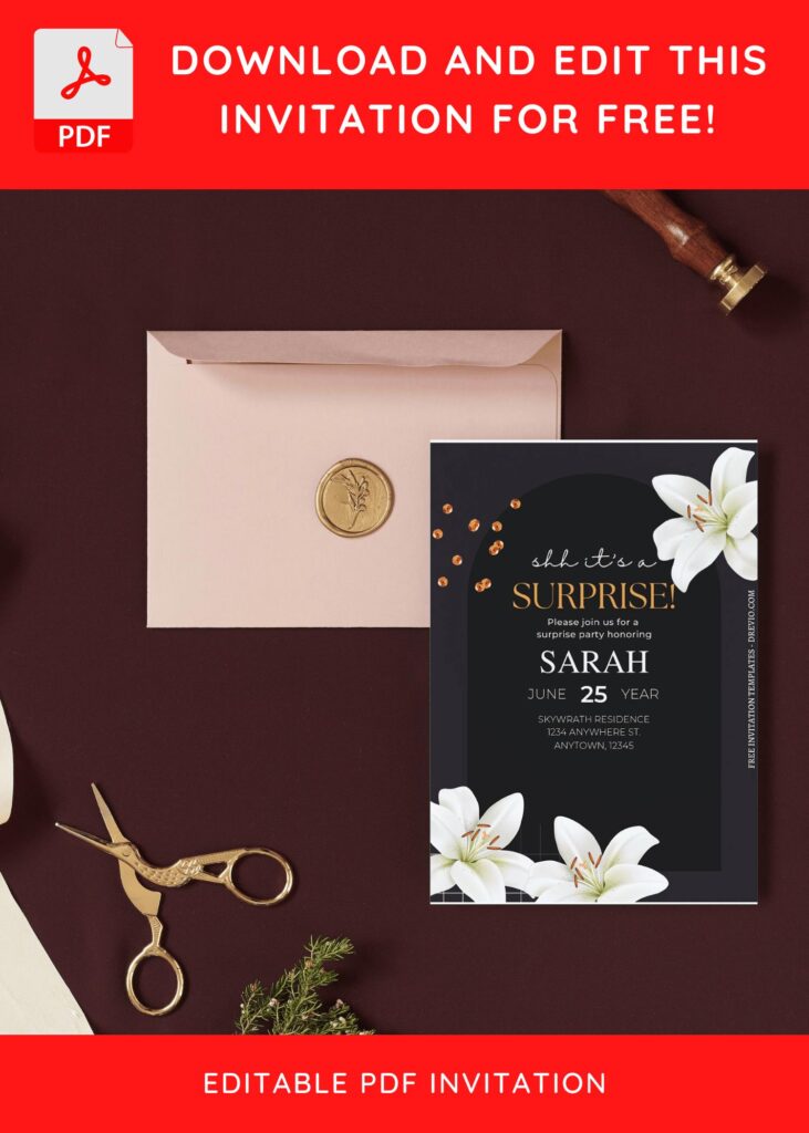 Invitation Template of (Free Editable PDF) Artistic Modern Wedding Invitation Templates 9