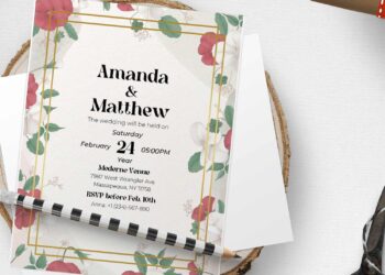 (Free Editable PDF) Enchanting Pansy Floral Wedding Invitation Templates