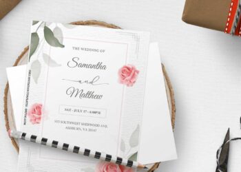 (Free Editable PDF) Delicate Spring Wedding Invitation Templates