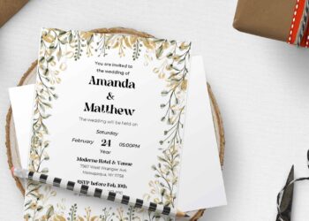 (Free Editable PDF) Breathtakingly Elegant Greenery Wedding Invitation Templates