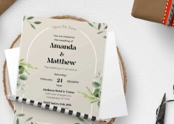 (Free Editable PDF) Enchanted Vines Wedding Invitation Templates