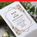 (Free Editable PDF) Blush Watercolor Floral Frame Wedding Invitation Templates