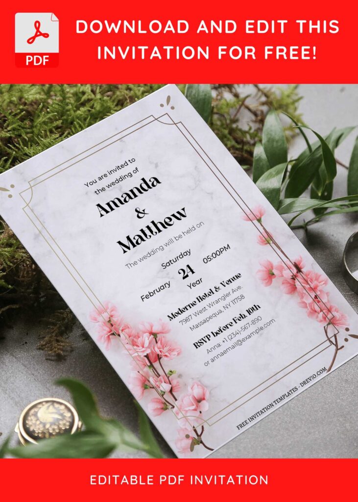 Invitation Template of (Free Editable PDF) Vintage Greenhouse Garden Wedding Invitation Templates 3