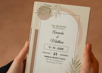 (Free Editable PDF) Creative Boho Geometric Wedding Invitation Templates