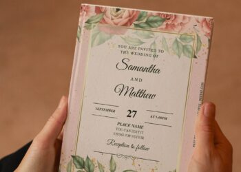 (Free Editable PDF) Picturesque Vintage Greenery Wedding Invitation Templates